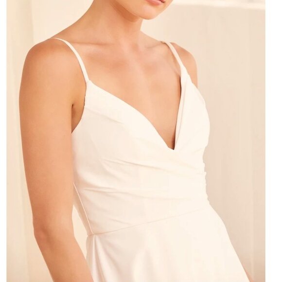 Lulus Choose Your Love White Surplice Sleeveless Maxi Dress Lulus Size 2 NWOT - Picture 4 of 6